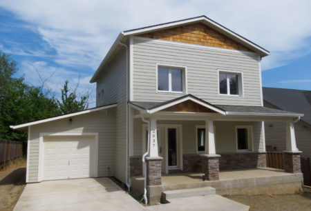 First Passive House for Benton Habitat in Oregon - Front Perspective