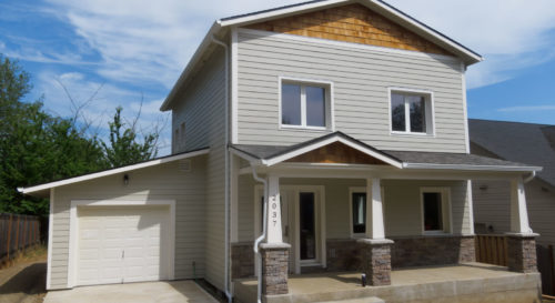 First Passive House for Benton Habitat in Oregon - Front Perspective